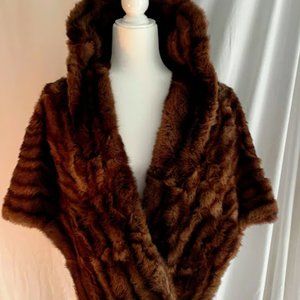EUC Mink Fur Stole Wrap